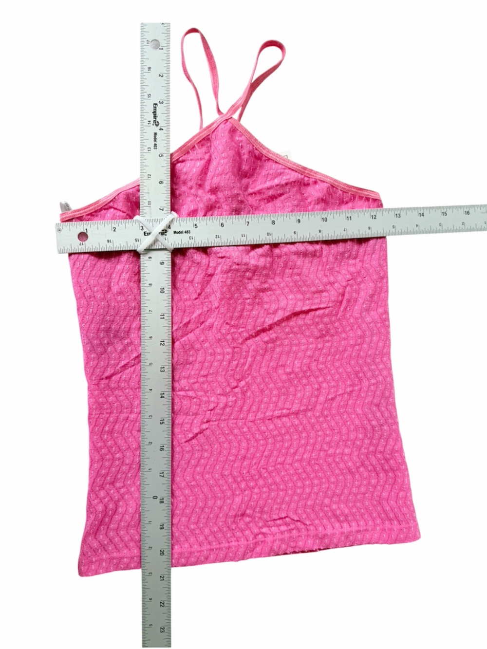 🔥 Bebe Vintage Pink ZigZag Pointelle Halter Top - Medium - Picture 7 of 7